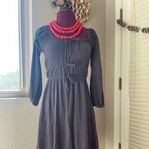 Anthropologie Gray Renaissance Midi Dress